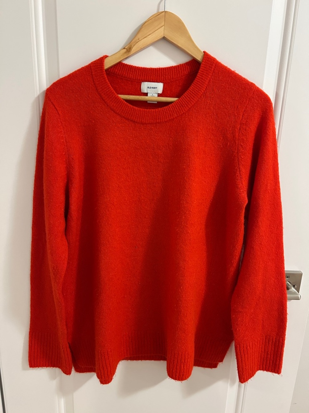 Old Navy Women’s Bright Red Scoopneck Sweater